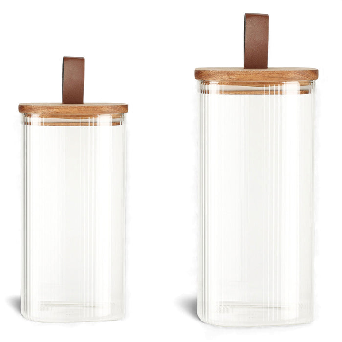 KI-generiertes Bild,Vorratsdosen 2´er Set aus Glas mit Deckel Vorratsglas Luftdicht Küche Organizer