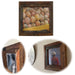 KI-generiertes Bild Vintage Wand Bilderrahmen 15x15cm Fundholz Recycelt Fotorahmen Retro