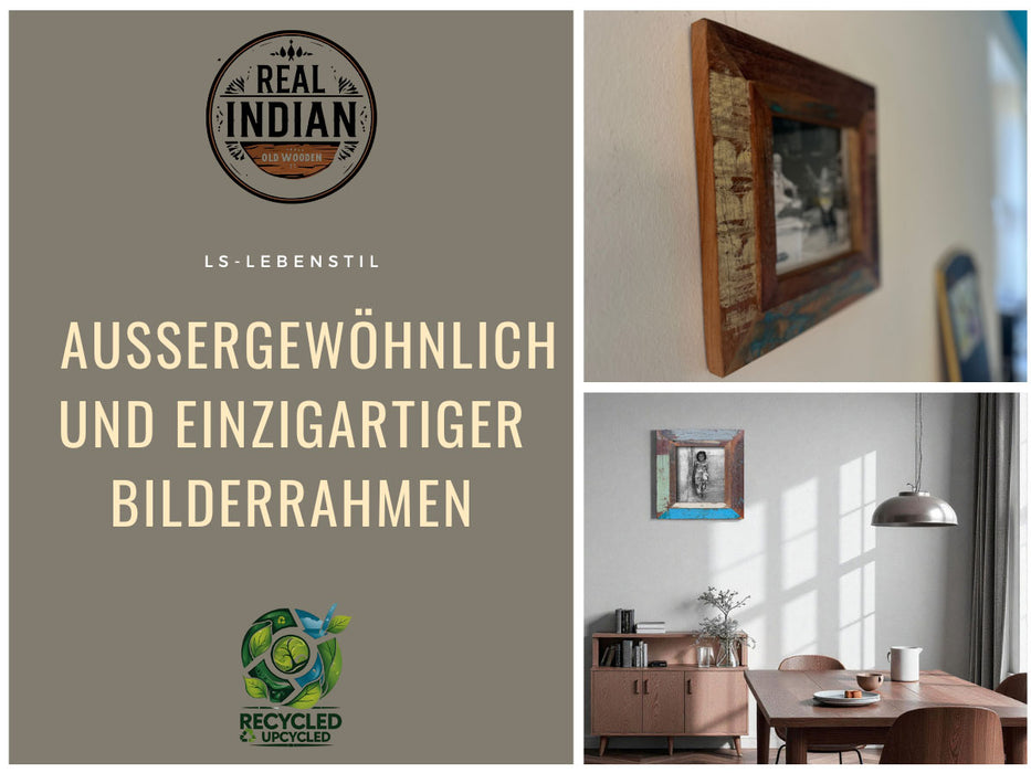 KI-generiertes Bild,Vintage Wand Bilderrahmen 15x15cm Dehli Fotorahmen Retro