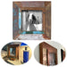 KI-generiertes Bild Vintage Wand Bilderrahmen 15x15cm Dehli Fundholz Recycelt Fotorahmen Retro