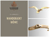 KI-generiertes Bild,Wand-Objekt Möwe 35cm Aluminium Gold Vogel Deko-Objekt Deko-Figur