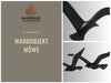 KI-generiertes Bild,Wand-Objekt Möwe 2-fach 39cm Aluminium Schwarz Vogel Deko-Objekt Deko-Figur