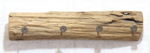 KI-generiertes Bild,Vintage Echt Holz Wandgarderobe 4 Haken Braun Baumstamm Garderobenleiste