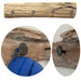 KI-generiertes Bild Vintage Echt Holz Wandgarderobe 4 Haken Braun Baumstamm Garderobenleiste