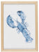 KI-generiertes Bild,Vintage Wandbild Sylt Motiv Hummer 20x28cm Holzrahmen Glas-Scheibe maritime Deko