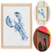 KI-generiertes Bild Vintage Wandbild Sylt Motiv Hummer 20x28cm Holzrahmen Glas-Scheibe maritime Deko