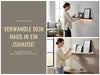 KI-generiertes Bild,Wandregal Wandboard Freja 2´er Set 45cm Schwarz Deko Regal Schweberegal Küchenregal