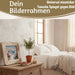 KI-generiertes Bild,Holz Wandspiegel Dehli Grau 32-32cm Fundholz Holzrahmen Spiegel Wohnzimmer Flur