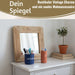 KI-generiertes Bild,Holz Wandspiegel Dehli Grau 32-32cm Fundholz Holzrahmen Spiegel Wohnzimmer Flur