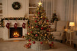 KI-generiertes Bild,Weihnachtsbaum Rock Weide 57cm Grau Christmas Tree Skirt Christbaumständer