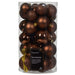 KI-generiertes Bild,30 Kunststoff Weihnachtskugeln Braun Espresso 4cm-6cm Baumkugel Dekokugel