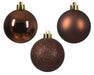 KI-generiertes Bild,30 Kunststoff Weihnachtskugeln Braun Espresso 4cm-6cm Baumkugel Dekokugel