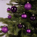 KI-generiertes Bild,30 Kunststoff Weihnachtskugeln Lila Feige 4cm-6cm Baumkugel Dekokugel