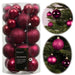 KI-generiertes Bild 30 Kunststoff Weihnachtskugeln Festive Pink 4cm-6cm Baumkugel Dekokugel