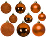KI-generiertes Bild,30 Kunststoff Weihnachtskugeln Orange 4cm-6cm Baumkugel Dekokugel