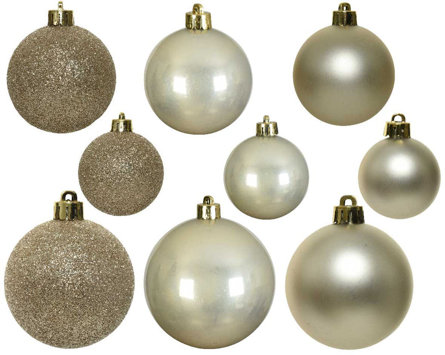KI-generiertes Bild,30 Kunststoff Weihnachtskugeln Perle 4cm-6cm Baumkugel Dekokugel