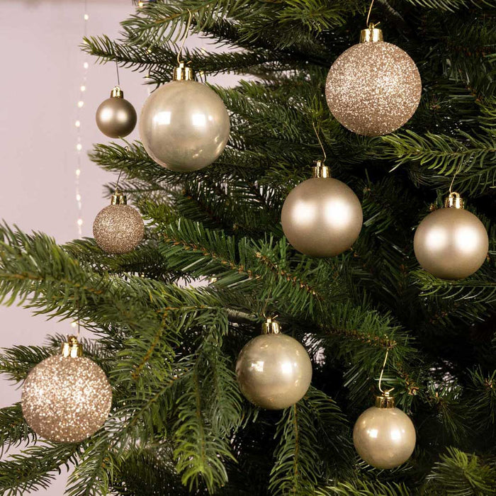 KI-generiertes Bild,30 Kunststoff Weihnachtskugeln Perle 4cm-6cm Baumkugel Dekokugel