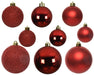 KI-generiertes Bild,30 Kunststoff Weihnachtskugeln Rot 4cm-6cm Baumkugel Dekokugel