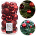 KI-generiertes Bild 30 Kunststoff Weihnachtskugeln Rot 4cm-6cm Baumkugel Dekokugel