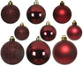 KI-generiertes Bild,30 Kunststoff Weihnachtskugeln Rot 4cm-6cm Baumkugel Dekokugel