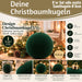 KI-generiertes Bild,8 XL Design Weihnachtskugeln 8cm Samt Bordeaux Rot Kunststoff Baumkugel Deko