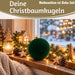 KI-generiertes Bild,8 XL Design Weihnachtskugeln 8cm Samt Bordeaux Rot Kunststoff Baumkugel Deko