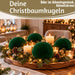 KI-generiertes Bild,8 XL Design Weihnachtskugeln 8cm Samt Bordeaux Rot Kunststoff Baumkugel Deko