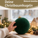 KI-generiertes Bild,8 XL Design Weihnachtskugeln 8cm Samt Bordeaux Rot Kunststoff Baumkugel Deko