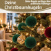 KI-generiertes Bild,8 XL Design Weihnachtskugeln 8cm Samt Bordeaux Rot Kunststoff Baumkugel Deko