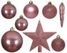 KI-generiertes Bild,33 Christbaumkugeln Kunststoff Pink Spitze Stern Weihnachtskugeln