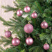 KI-generiertes Bild,33 Christbaumkugeln Kunststoff Pink Spitze Stern Weihnachtskugeln