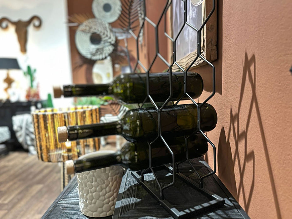 KI-generiertes Bild,Weinregal Weinständer Metall 48cm für 8 Flaschen Flaschenregal Flaschenhalter