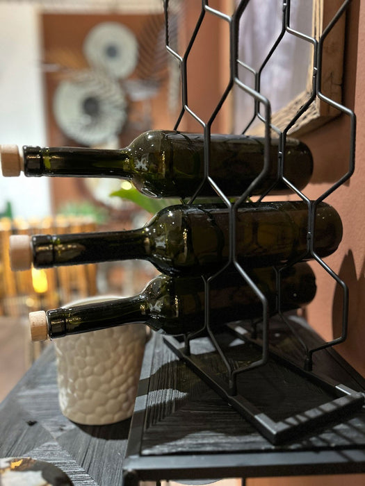 KI-generiertes Bild,Weinregal Weinständer Metall 48cm für 8 Flaschen Flaschenregal Flaschenhalter