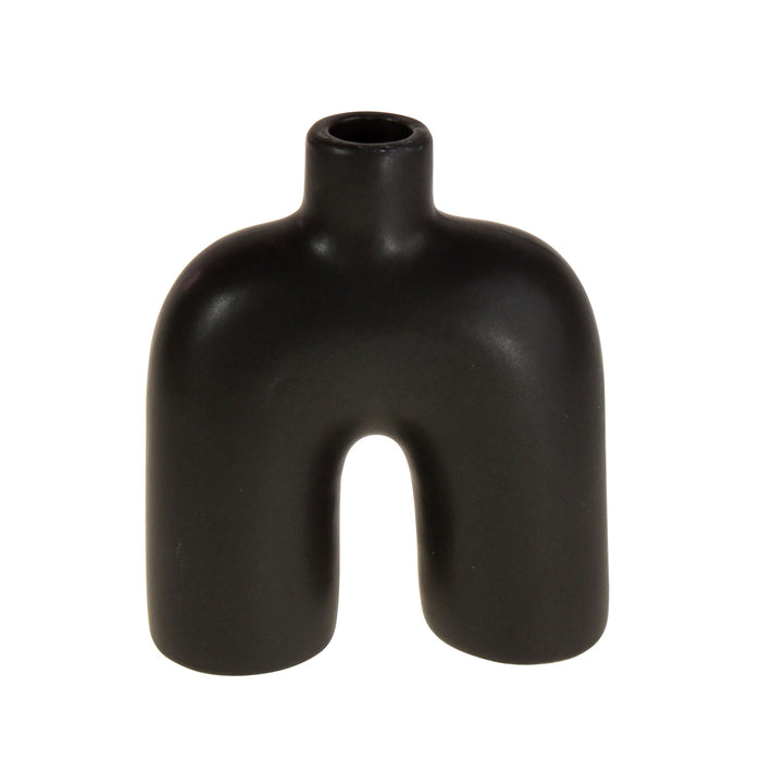 KI-generiertes Bild,Bogen Kerzenständer Schwarz 15cm B-Ware geschwungen Stabkerzen-Kerzenhalter