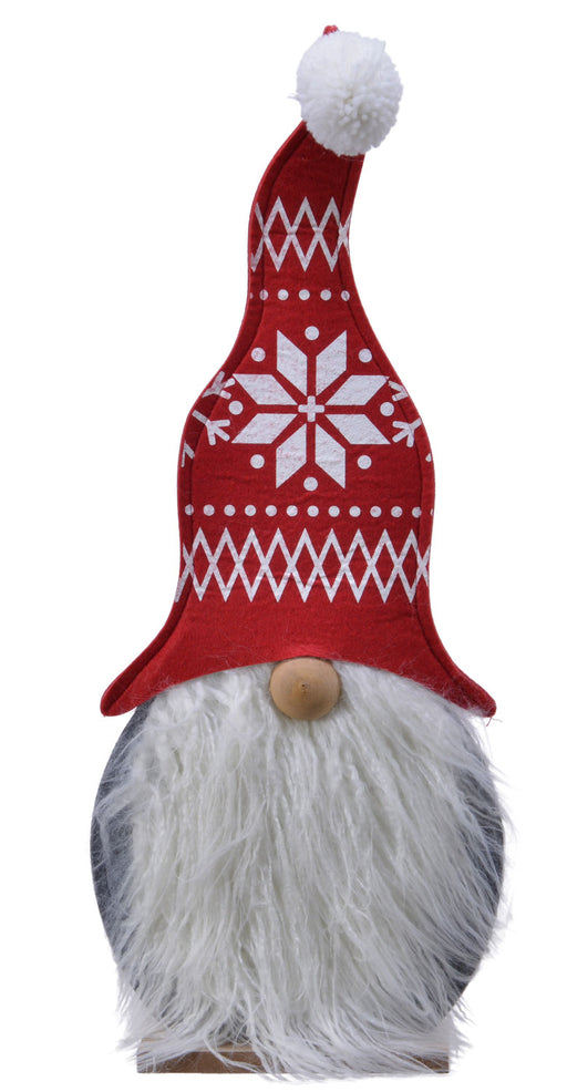 KI-generiertes Bild,XL Holz Weihnachtswichtel 57cm Holz Sockel Deko Weihnachts-Figur Dekoration