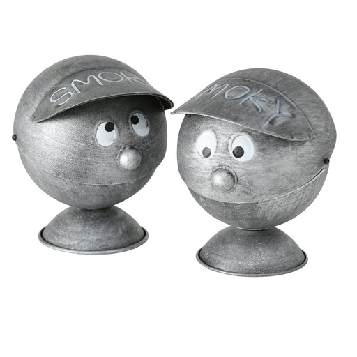 KI-generiertes Bild,XL Sturmaschenbecher Metall Smoky Grau 16cm Cappy Windaschenbecher Ascher
