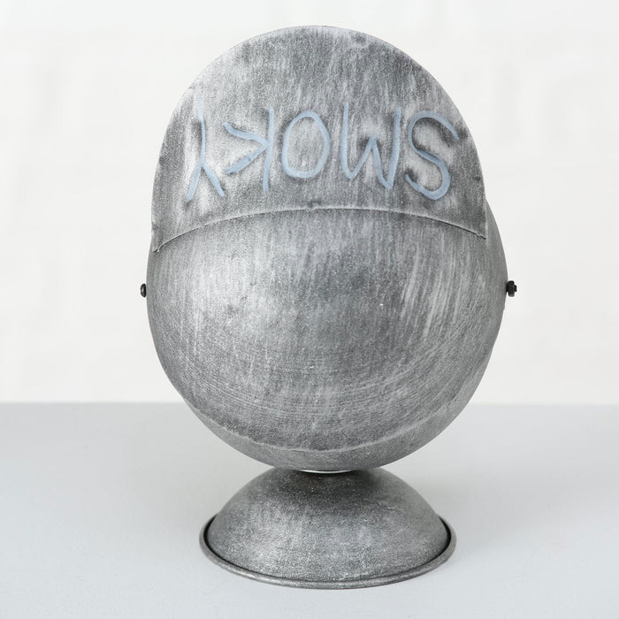 KI-generiertes Bild,XL Sturmaschenbecher Metall Smoky Grau 16cm Cappy Windaschenbecher Ascher