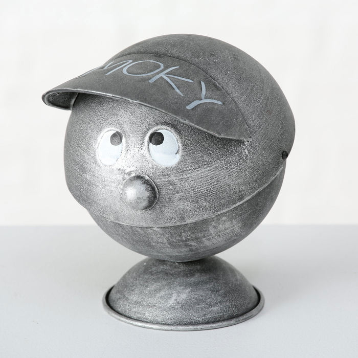 KI-generiertes Bild,XL Sturmaschenbecher Metall Smoky Grau 16cm Cappy Windaschenbecher Ascher