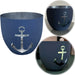 KI-generiertes Bild XL Metall Teelichthalter Anker 9cm Blau Silber Votiv Kerzenhalter Windlicht