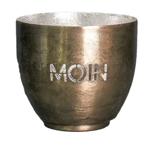 KI-generiertes Bild,XL Metall Teelichthalter Moin 9cm Silber Votiv Kerzenhalter Windlicht