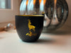 KI-generiertes Bild,XL Metall Teelichthalter Steinbock 9cm Schwarz Gold Votiv Kerzenhalter Windlicht