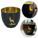KI-generiertes Bild XL Metall Teelichthalter Steinbock 9cm Schwarz Gold Votiv Kerzenhalter Windlicht