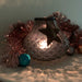 KI-generiertes Bild,Vintage XL Glas Windlicht Grau Blau Stern 11cm Deko Teelichthalter Teelichtglas