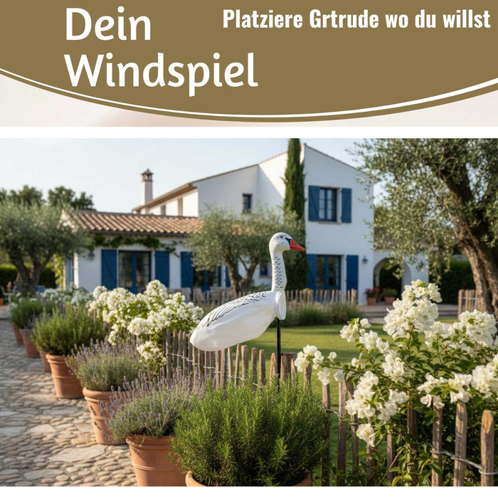 KI-generiertes Bild,Windspiel Windgans Gertrude 70cm Windsack Gartendeko für draußen