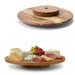 KI-generiertes Bild Premium Holz Servierplatte 35cm Akazie Drehteller drehbar Drehtablett Drehplatte