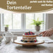 KI-generiertes Bild,Premium Holz Servierplatte 37cm Akazie Drehteller drehbar Drehtablett Drehplatte