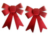 KI-generiertes Bild,2x XL Weihnachtsschleife Set 17cm Rot - funkelnd Schleife für Weihnachts-Deko