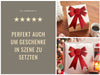 KI-generiertes Bild,2x XL Weihnachtsschleife Set 17cm Rot - funkelnd Schleife für Weihnachts-Deko