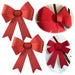 KI-generiertes Bild 2x XL Weihnachtsschleife Set 17cm Rot - funkelnd Schleife für Weihnachts-Deko