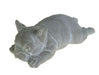 KI-generiertes Bild,Beton Deko Französische Bulldogge Frenchie 25x10cm Grau Weiß Figur Statue Objekt